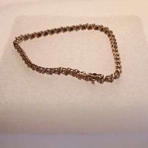 Sterling Silver 925 Tennis Bracelet Box Closure Signed China